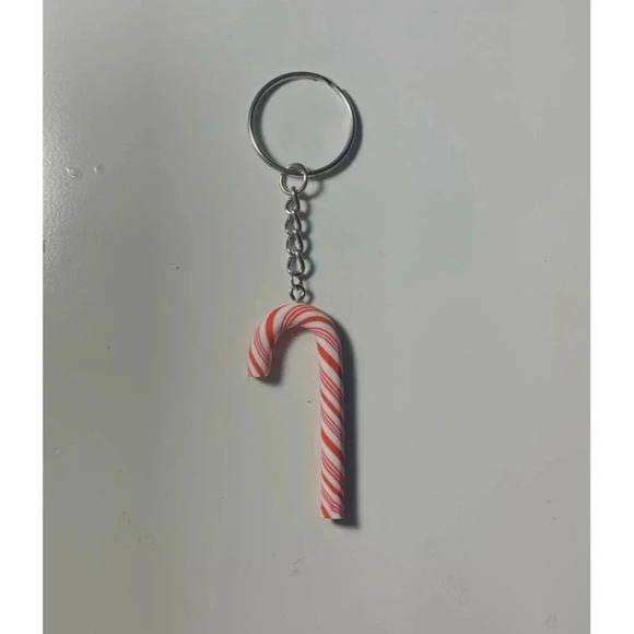 Candy Cane Christmas Keychain - Picture 1 of 3